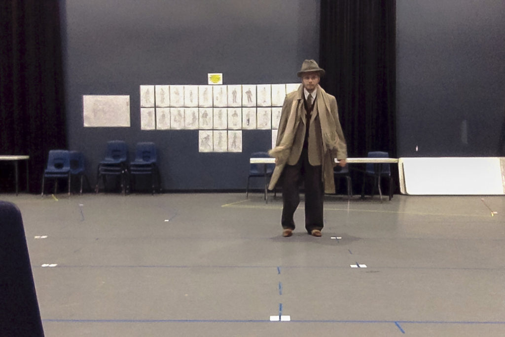 Chris Holtkamp as Dr. Randell backstage at Stage Door