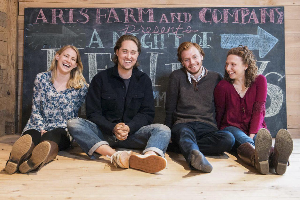 Madeline Milligan, Dyer Rhoads, Chris Holtkamp, and Gracey Falk on Aris Farm